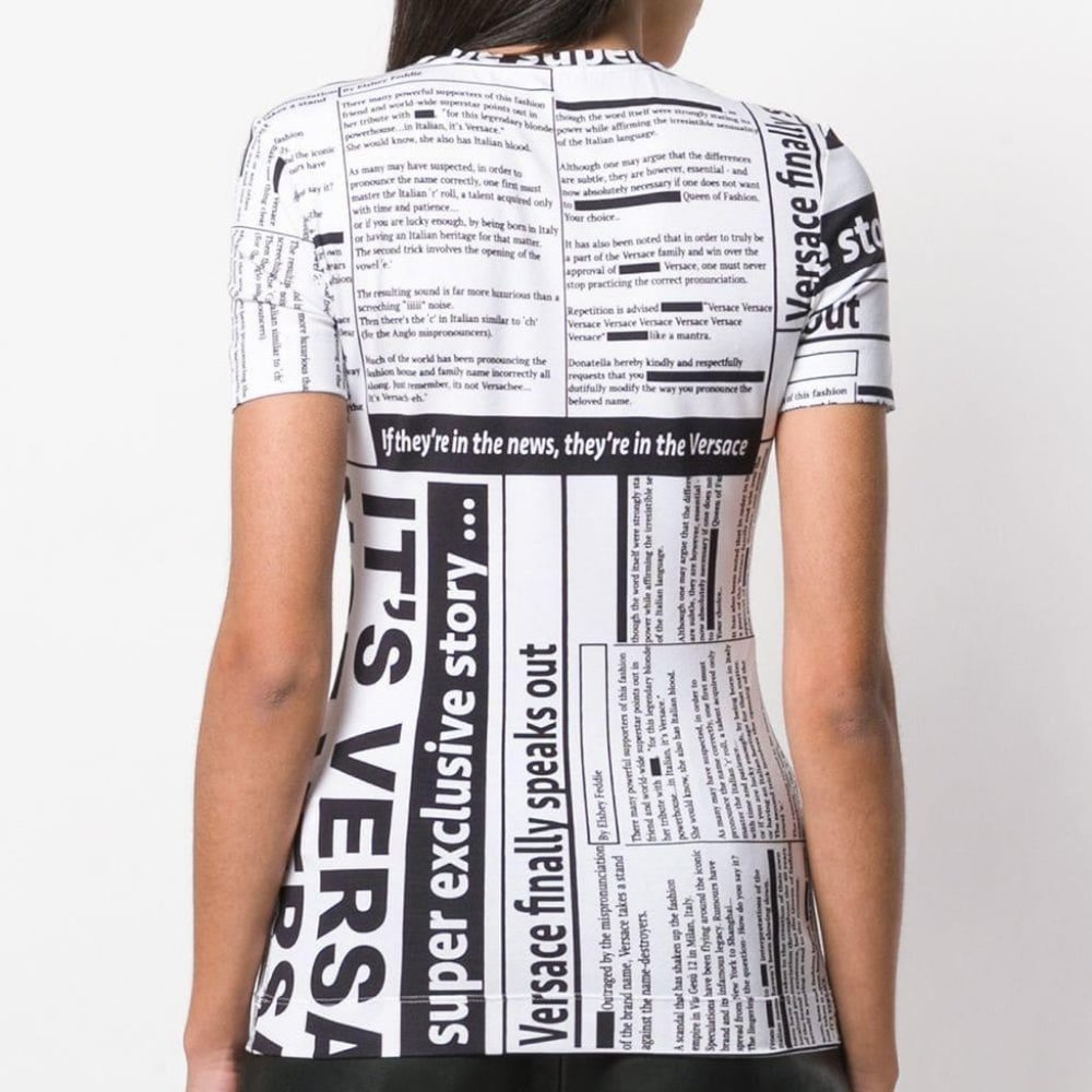 Versace - Authentic Newspaper T-Shirt - Picture 2 of 5